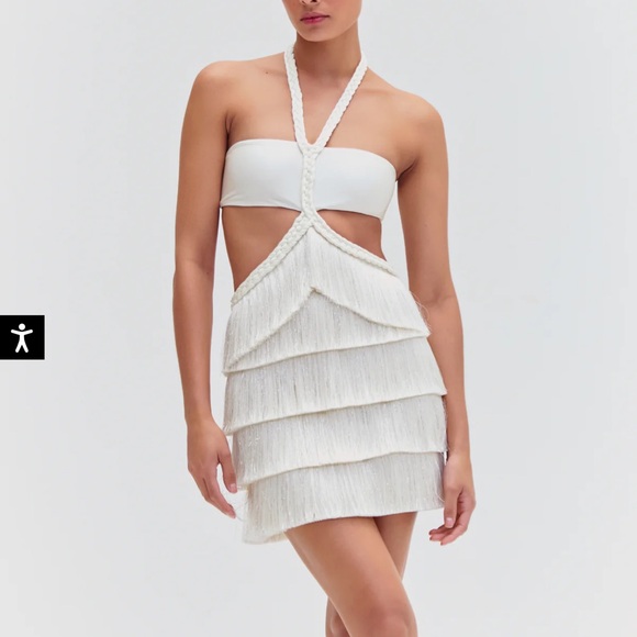 PATBO X CAMILA COELHO JERSEY SANDS BRAIDED MINI DRESS - Picture 3 of 6